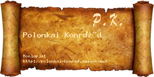 Polonkai Konrád névjegykártya